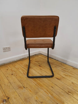 Tan Split Back Dining Chair