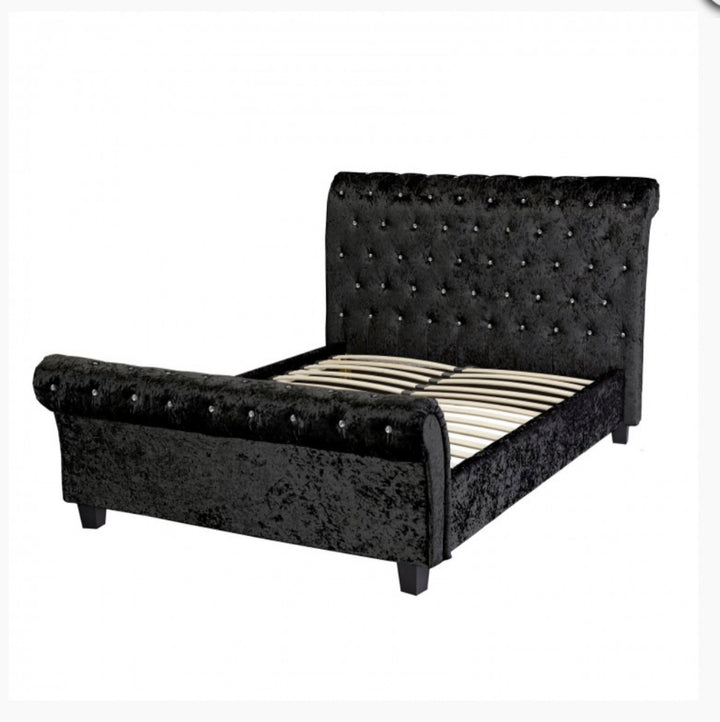 Isabella Kingsize Sleigh Bed in Black